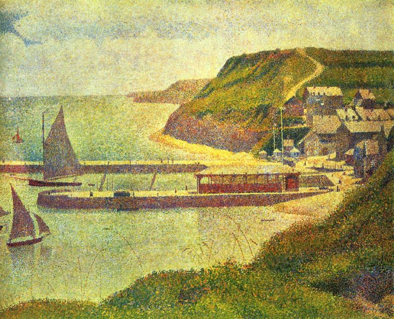 Georges Seurat Port en Bessin Spain oil painting art